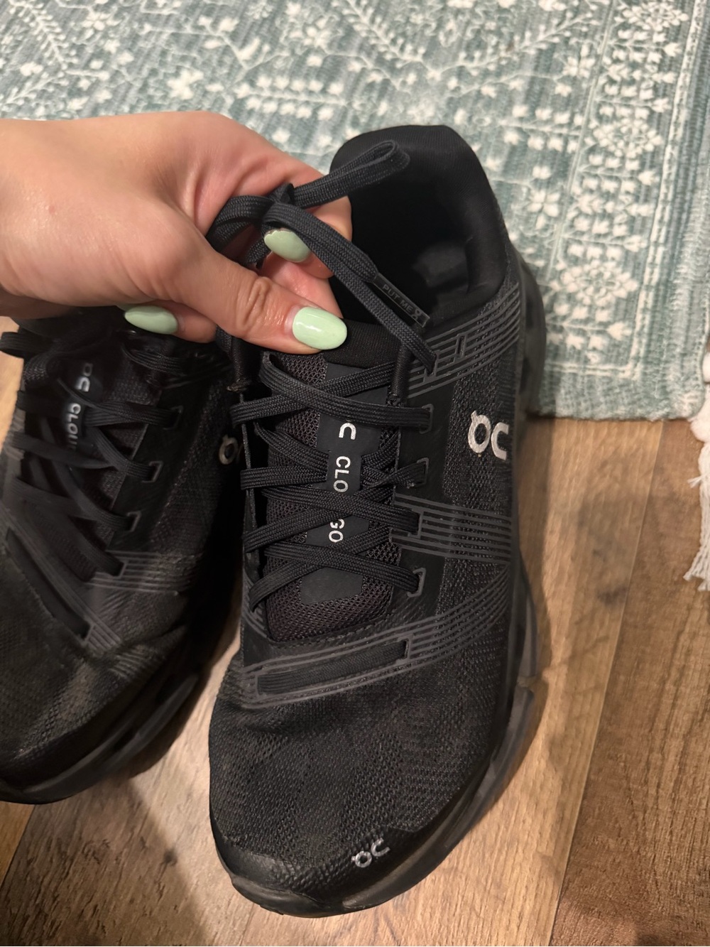On Cloud Running Shoes Cloudgo Womens 8.5 Black - Picture 6 of 10